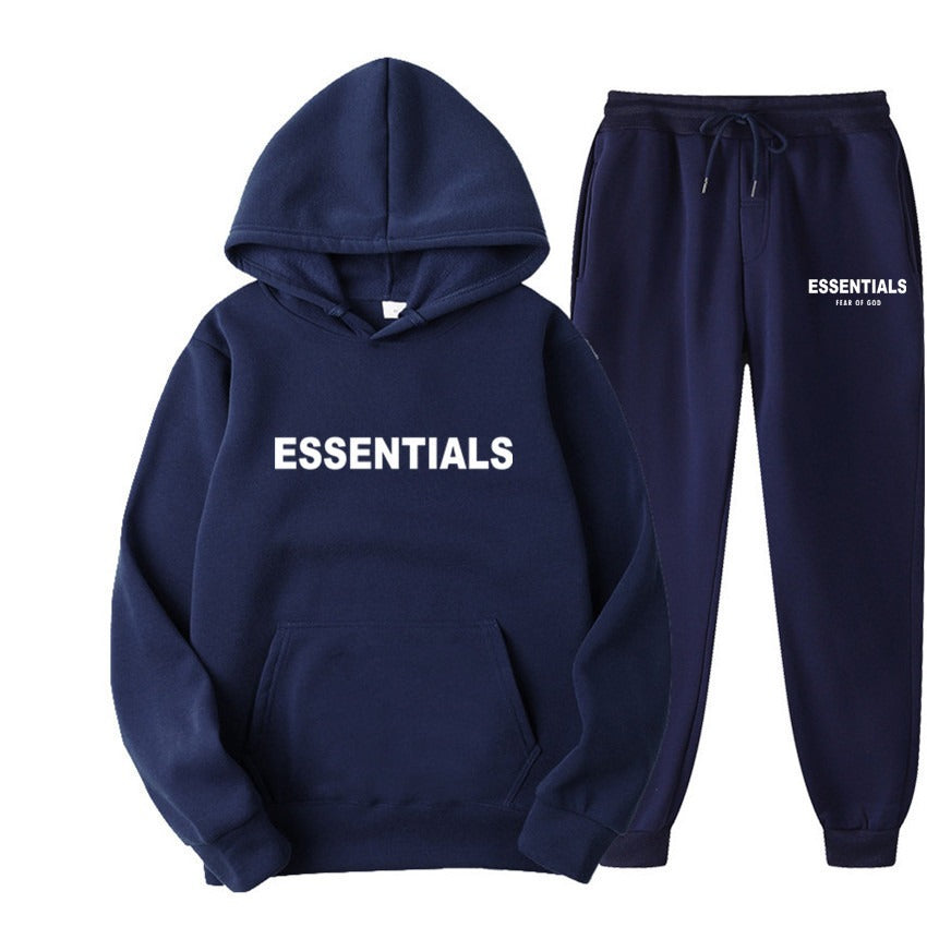 FEAR OF GOD ESSENTIALS couple suit sweatshirt men and women double line high street fashion brand autumn and winter two-piece suit