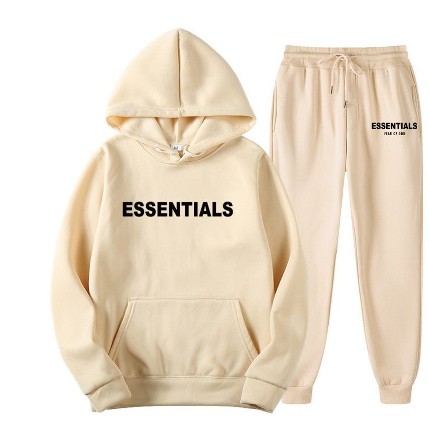FEAR OF GOD ESSENTIALS couple suit sweatshirt men and women double line high street fashion brand autumn and winter two-piece suit