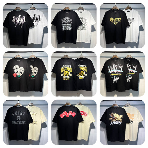 Casual and versatile summer loose round neck printed T-shirt
