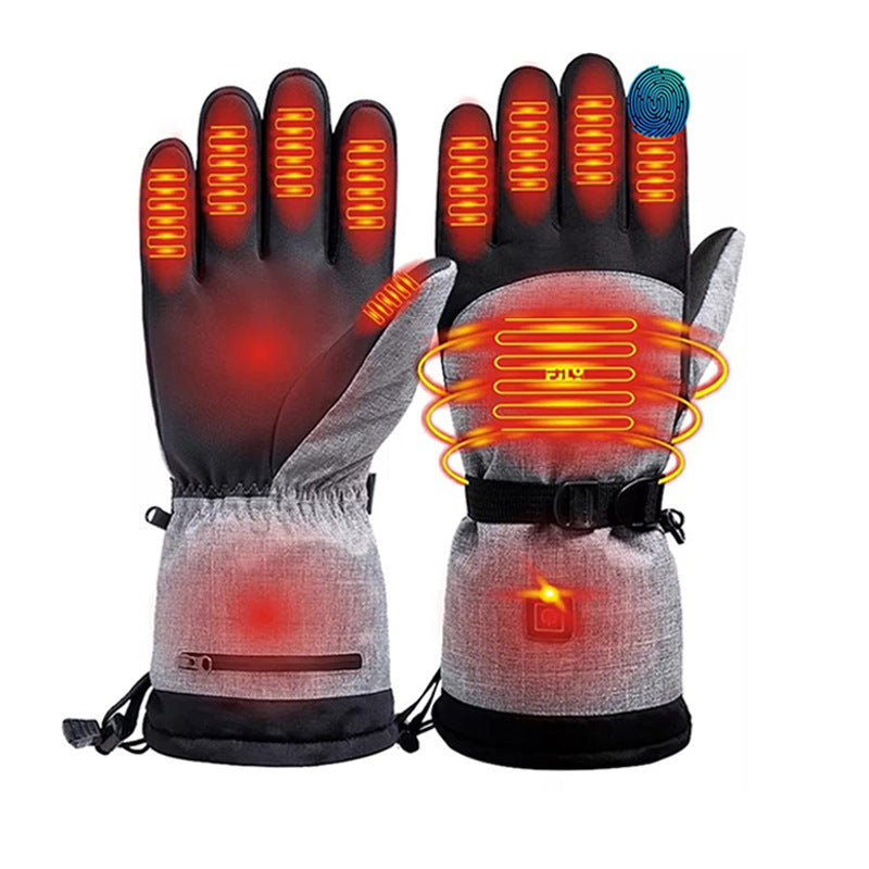 Intelligent temperature control heating gloves USB charging heating outdoor skiing cycling electric heating gloves