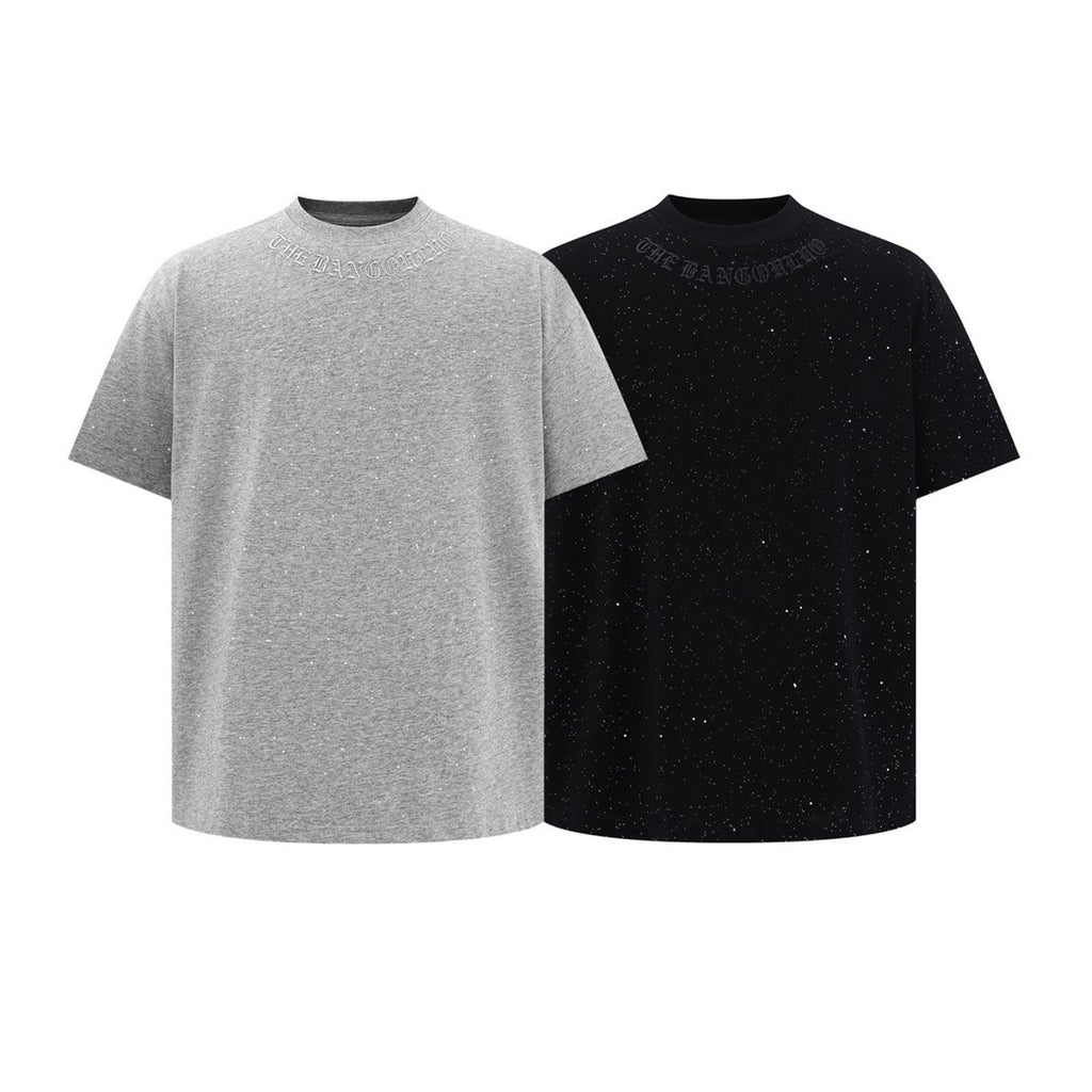 High Street All-Over Star Design Short Sleeve T-Shirt for Men and Women