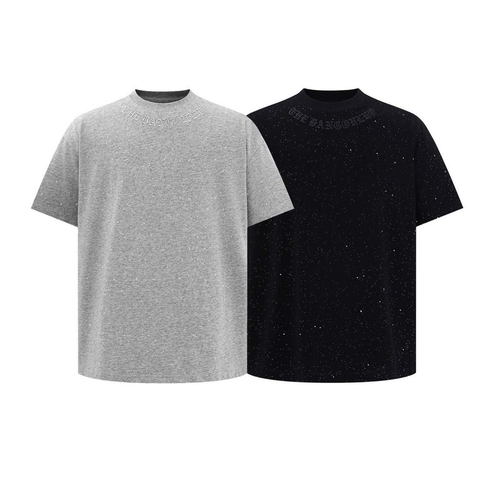 High Street All-Over Star Design Short Sleeve T-Shirt for Men and Women