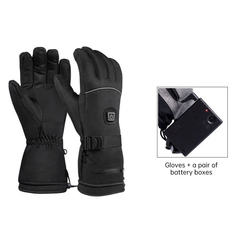 Electric Heated Gloves - Waterproof Winter Warm Rechargeable Gloves for Ski, Snowmobile and Outdoor Activities