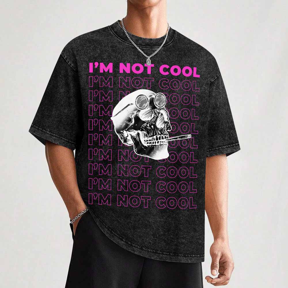 Hot vintage wash off shoulder short-sleeved T-shirt