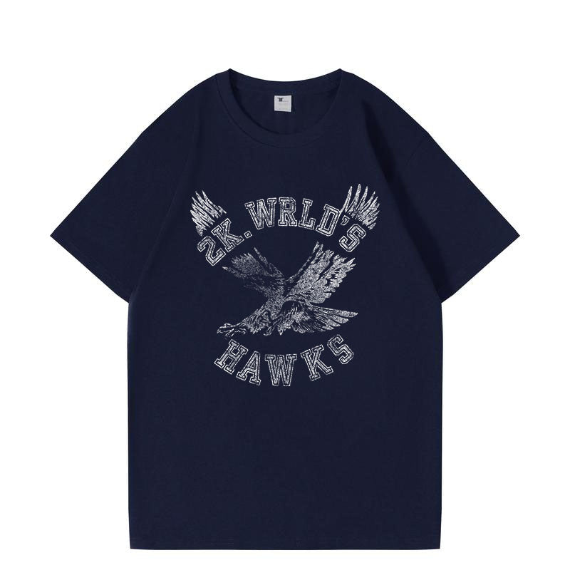 English letter pattern short sleeved T-shirt