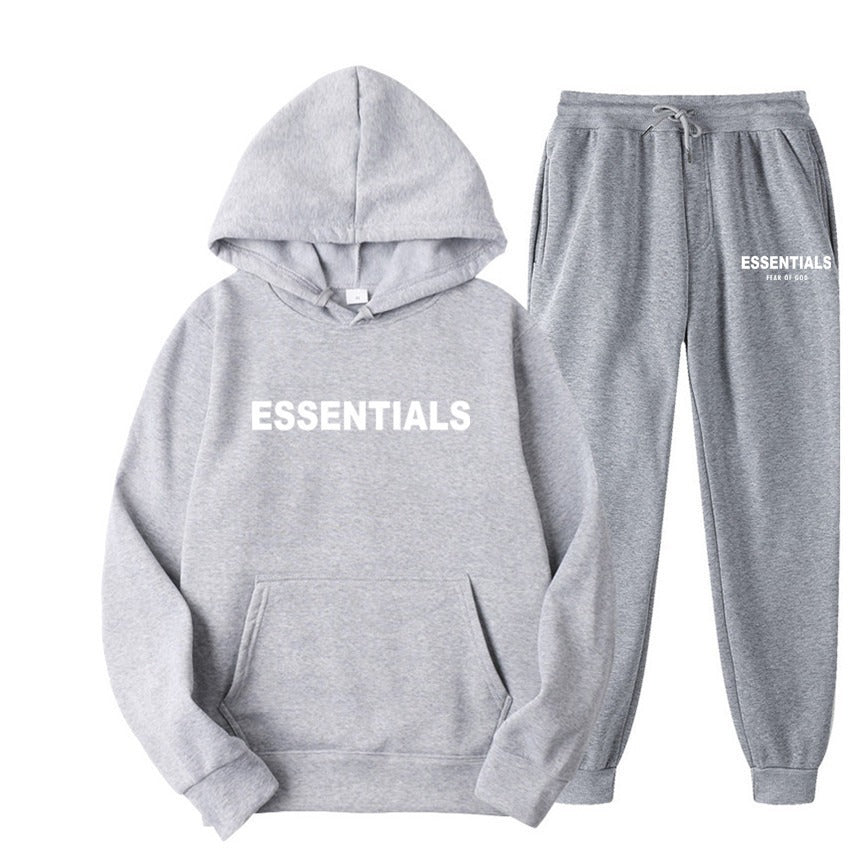 FEAR OF GOD ESSENTIALS couple suit sweatshirt men and women double line high street fashion brand autumn and winter two-piece suit