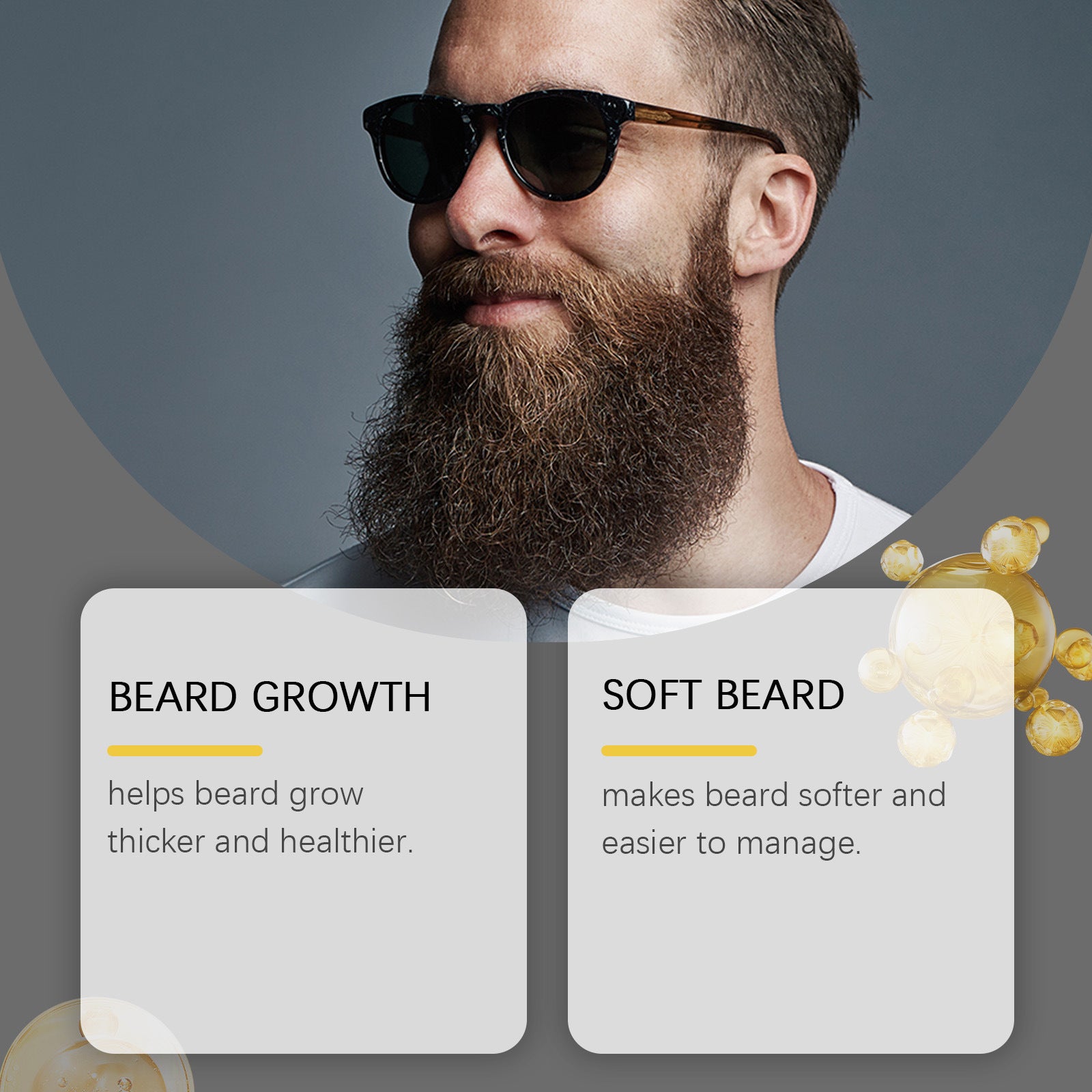 East Moon Men's Beard Care Oil Gentle Cleansing Nourishing and Softening Beard Essential Oil