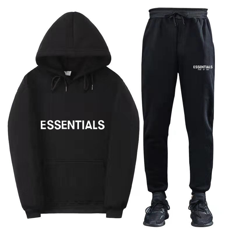 FEAR OF GOD ESSENTIALS couple suit sweatshirt men and women double line high street fashion brand autumn and winter two-piece suit