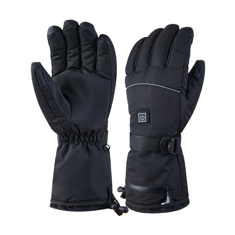 Winter outdoor sports charging heating electric heating waterproof thick gloves cycling skiing gloves touch screen warm gloves