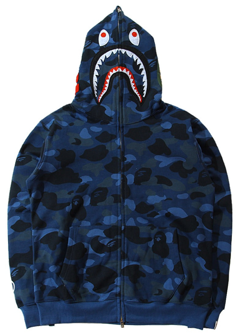 Shark Head BAPE Coat Fashion Street Trendy Brand Leisure Fashion Pure Cotton Sweater cardigan
