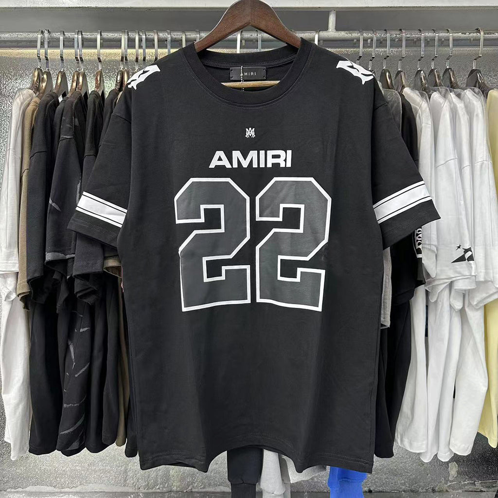 AM1R1 ICON Peace Dove Letter Print Crew Neck Loose Short Sleeve T-Shirt for Men and Women Couples