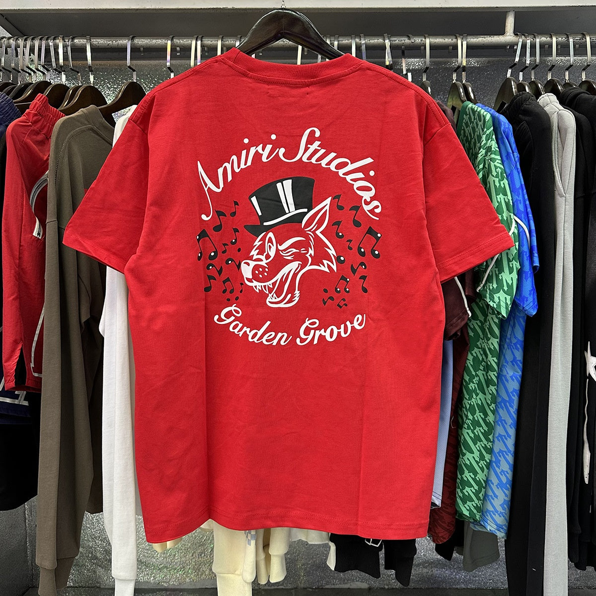 AM1R1 ICON Peace Dove Letter Print Crew Neck Loose Short Sleeve T-Shirt for Men and Women Couples