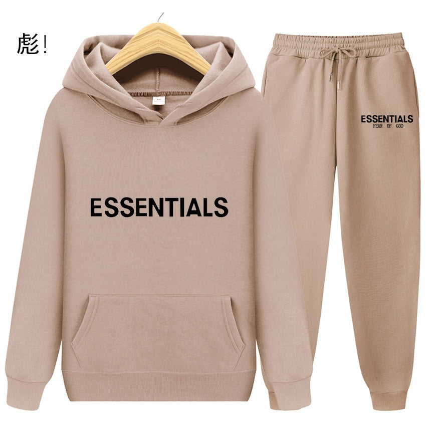 FEAR OF GOD ESSENTIALS couple suit sweatshirt men and women double line high street fashion brand autumn and winter two-piece suit