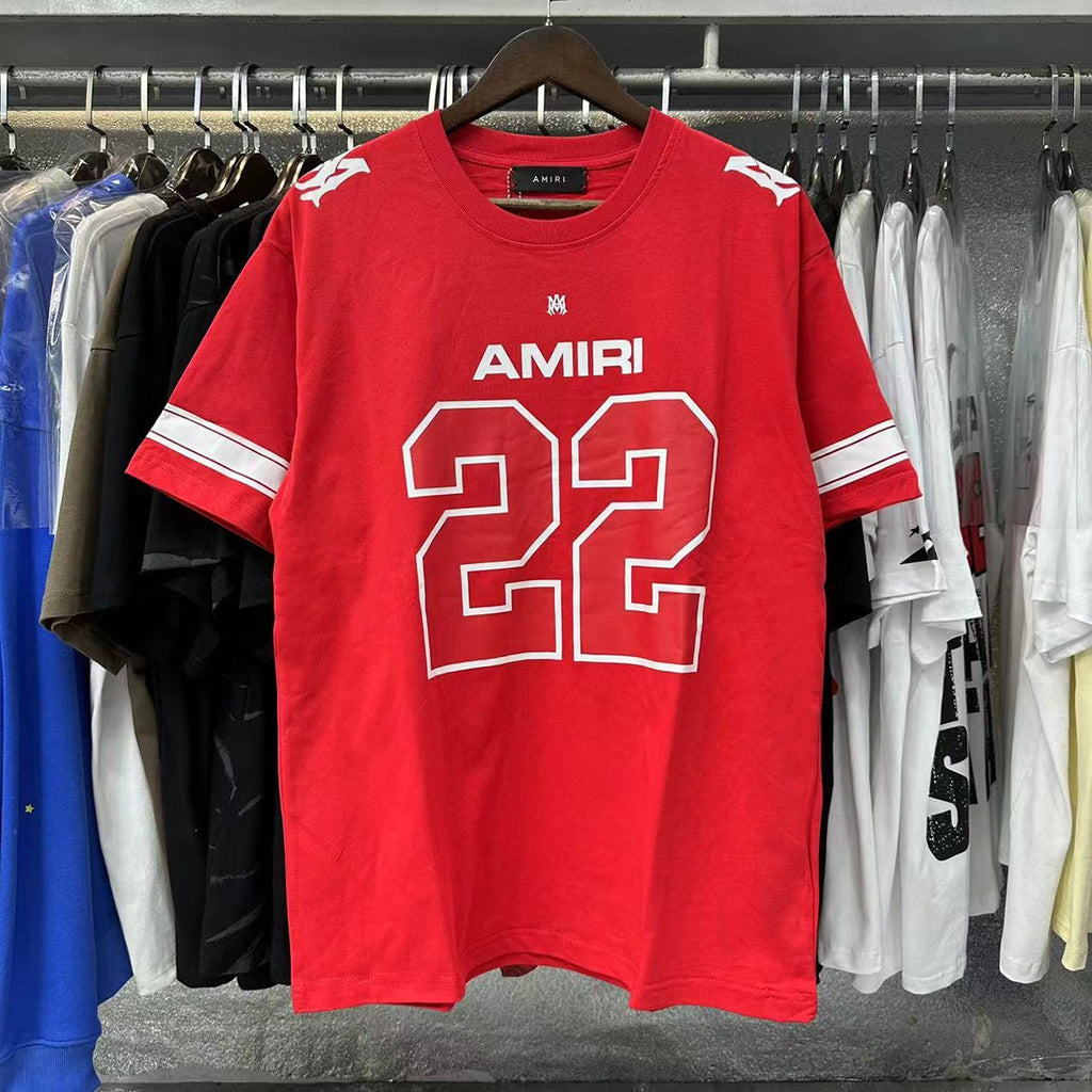 AM1R1 ICON Peace Dove Letter Print Crew Neck Loose Short Sleeve T-Shirt for Men and Women Couples