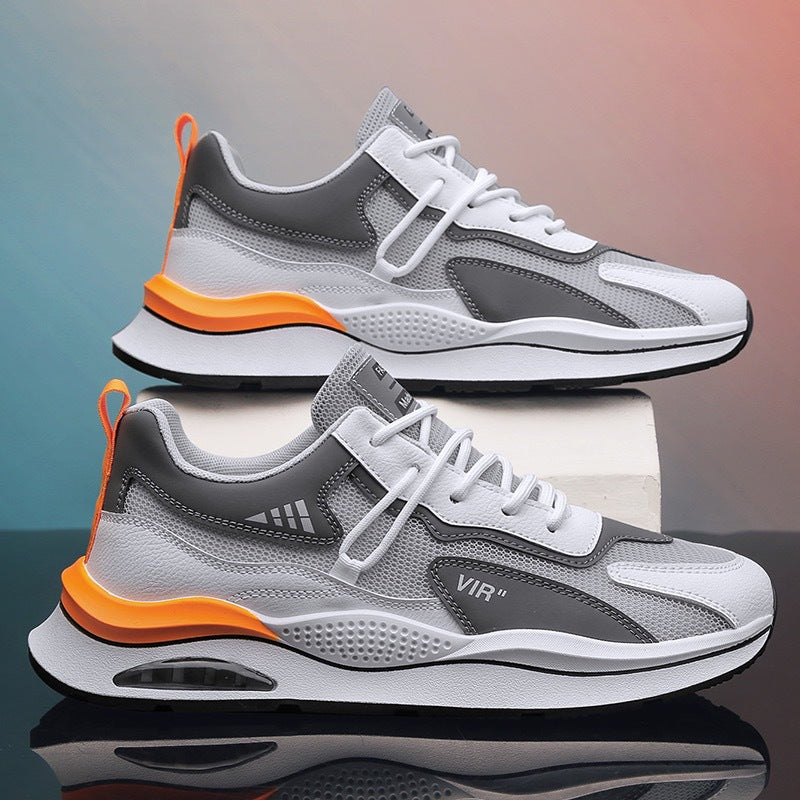 Men's summer new breathable mesh sports shoes men's Korean version trendy versatile thick sole running casual dad shoes men