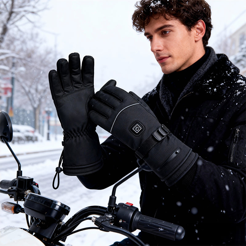 Electric Heated Gloves - Waterproof Winter Warm Rechargeable Gloves for Ski, Snowmobile and Outdoor Activities