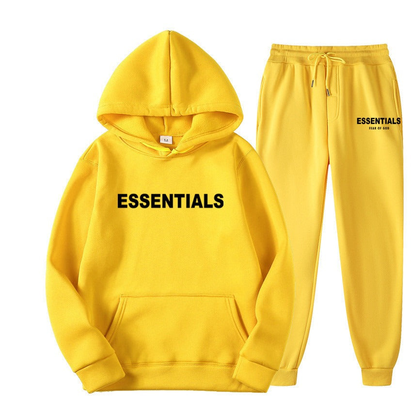 FEAR OF GOD ESSENTIALS couple suit sweatshirt men and women double line high street fashion brand autumn and winter two-piece suit